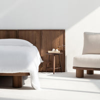 هيكل سرير «ماجو» مع لوح رأس «تولوم» من 6 قطع